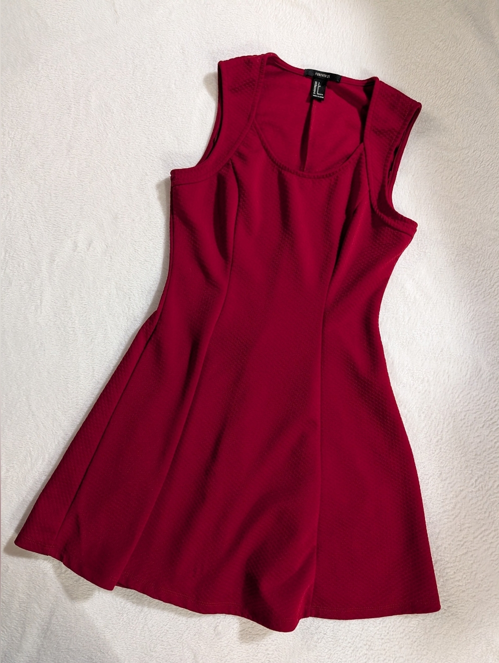 Forever 21 Red Dress, Sleeveless, Fit & Flare Style, Size Small, Perfect Dress